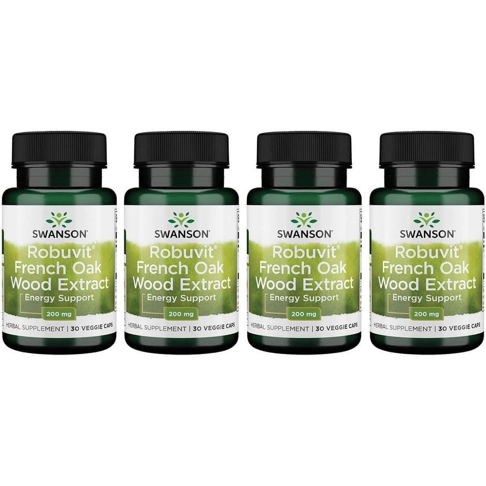 Swanson Superior Herbs Robuvit French Oak Wood Extract 200 mg bottle front view for cellular energy support