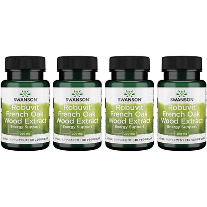 Swanson Superior Herbs Robuvit French Oak Wood Extract 200 mg bottle front view for cellular energy support