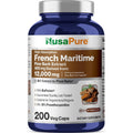 NusaPure French Maritime Pine Bark Extract front view bottle packaging