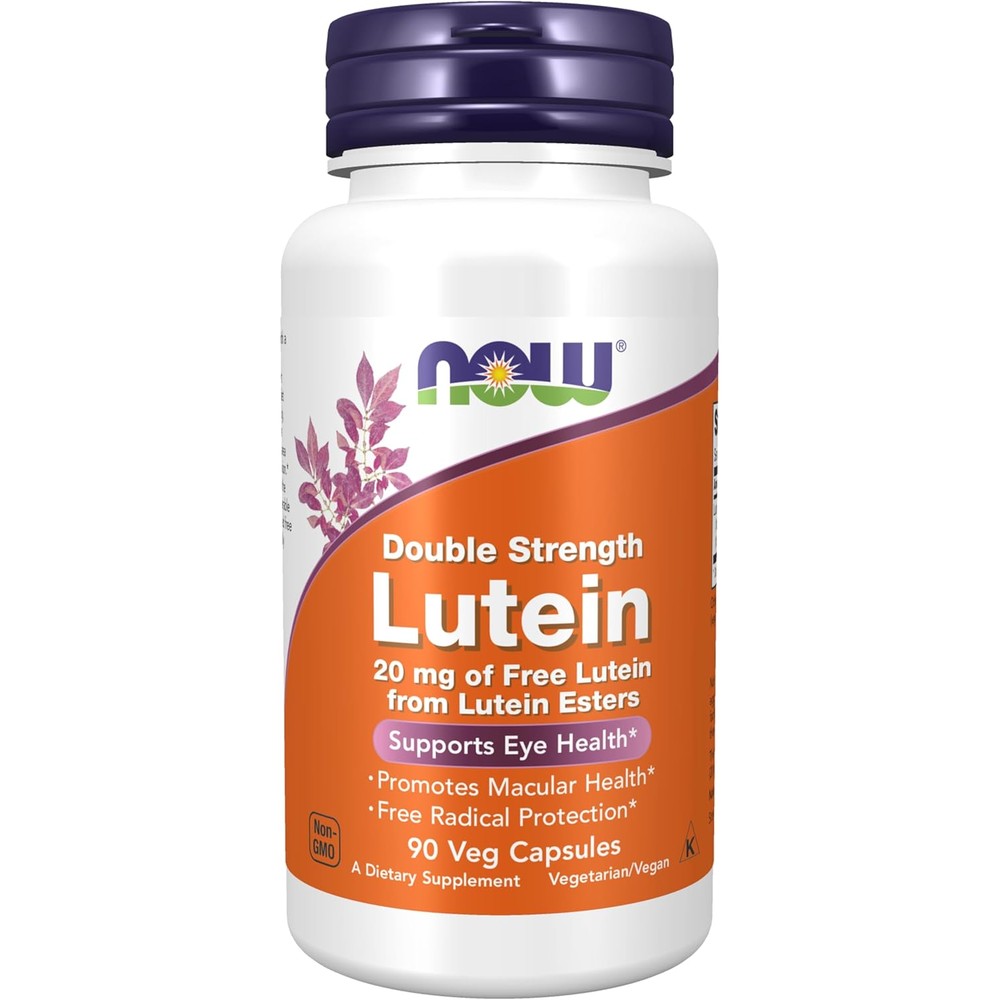 Now Foods Lutein Double Strength 20mg front view bottle