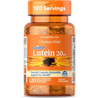 Puritan's Pride Lutein 20 mg softgels bottle front view packaging
