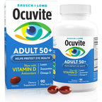 Bausch And Lomb Ocuvite Adult 50 Plus Softgels Front View Bottle Packaging