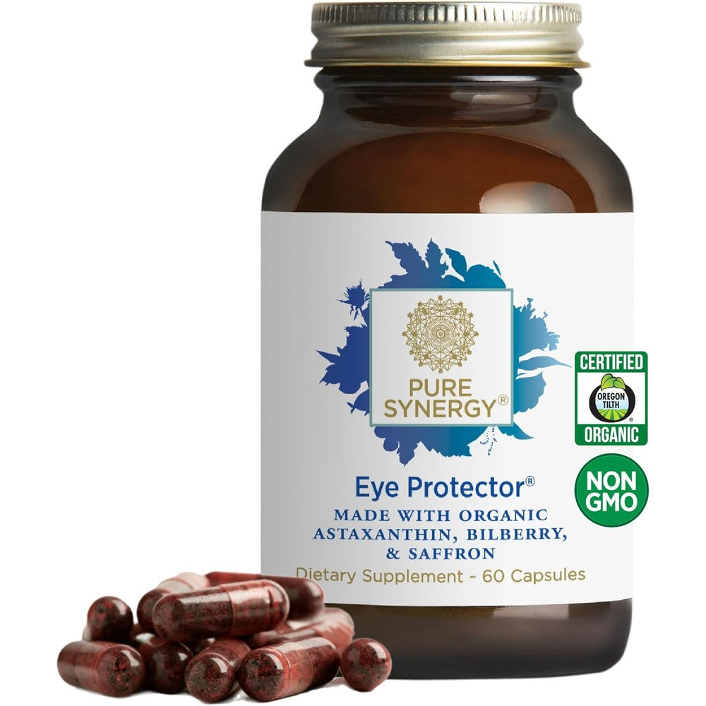 Pure Synergy Eye Protector bottle front view natural eye supplement