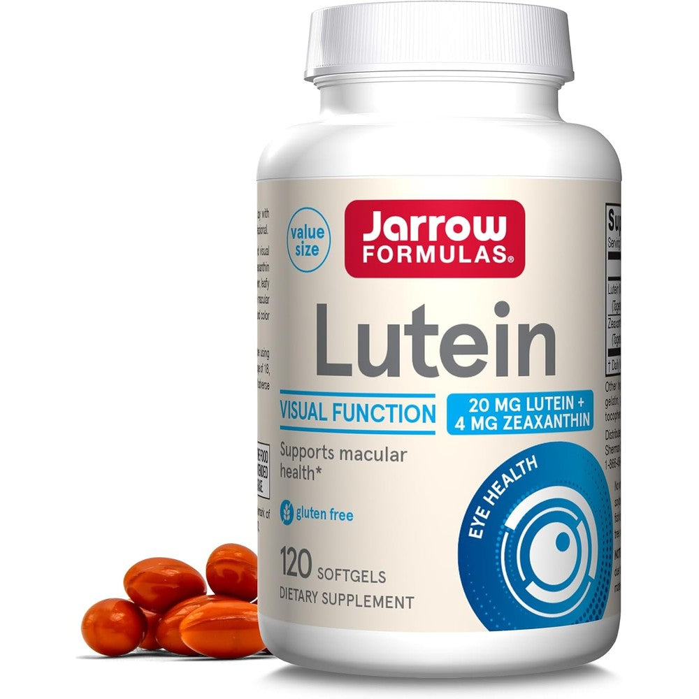 Jarrow Formulas Lutein 20mg with Zeaxanthin front view bottle