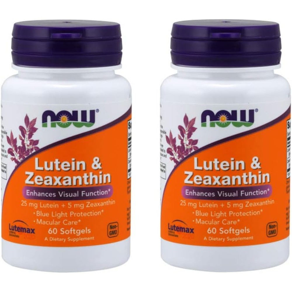 Now Foods Lutein and Zeaxanthin 25mg 5mg softgels bottle front view