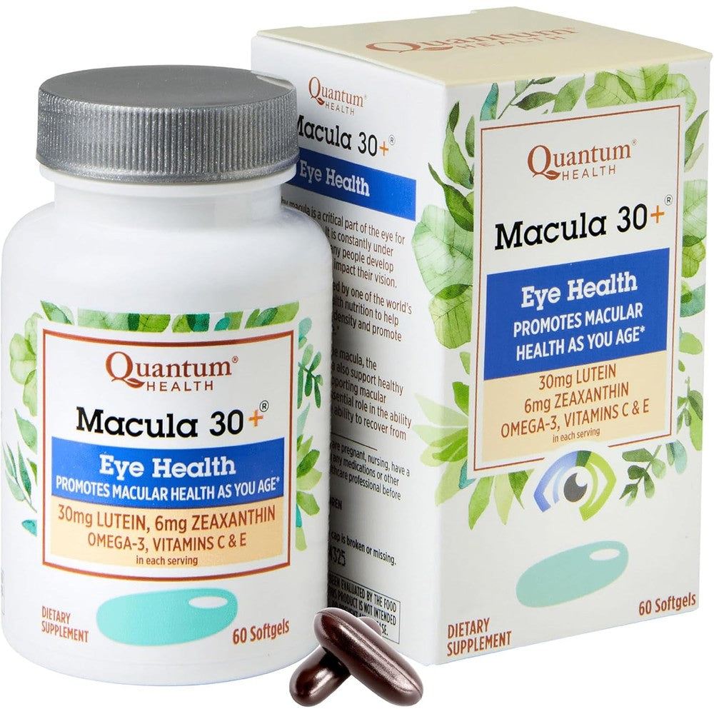 Quantum Health Macula 30 Plus Eye Supplement bottle front view