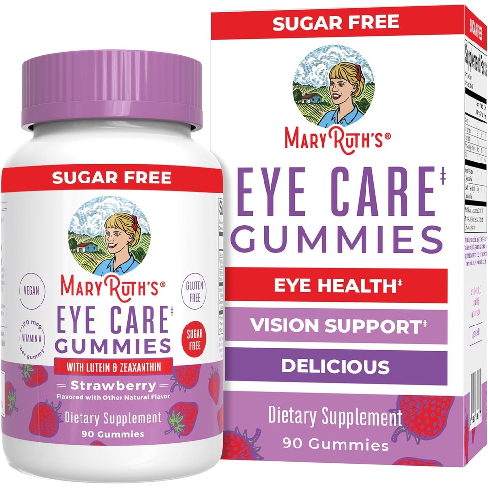 MaryRuth Organics Eye Care Gummies bottle front view for eye health