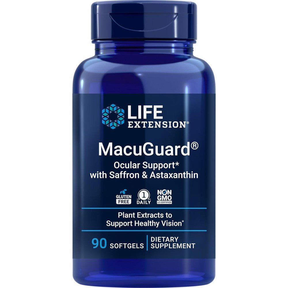 Life Extension MacuGuard Ocular Support bottle front view for eye health