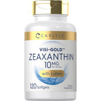 Carlyle Zeaxanthin 10mg softgels front bottle view showing eye health supplement benefits