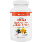 ML Naturals Lutein And Zeaxanthin With Bilberry Capsules front view