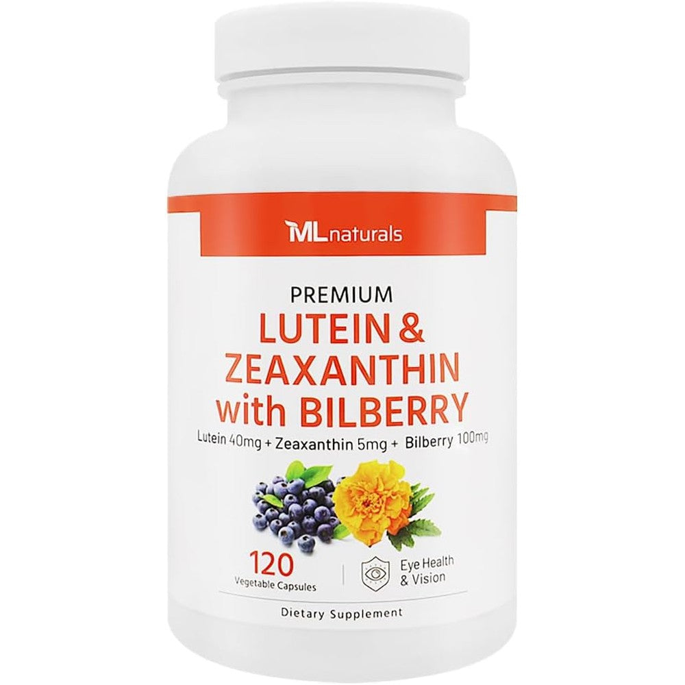 ML Naturals Lutein Zeaxanthin with Bilberry front bottle view