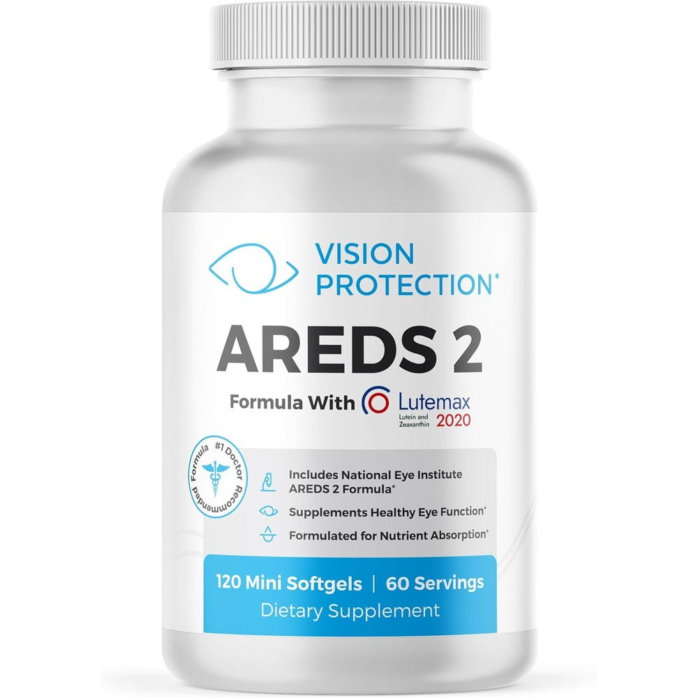 Vision Protection AREDS 2 Eye Vitamin and Mineral Supplement bottle front view