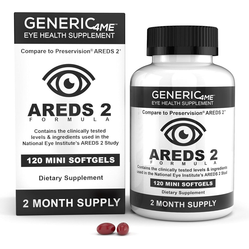 Generic4ME AREDS 2 Eye Health Supplement front view packaging
