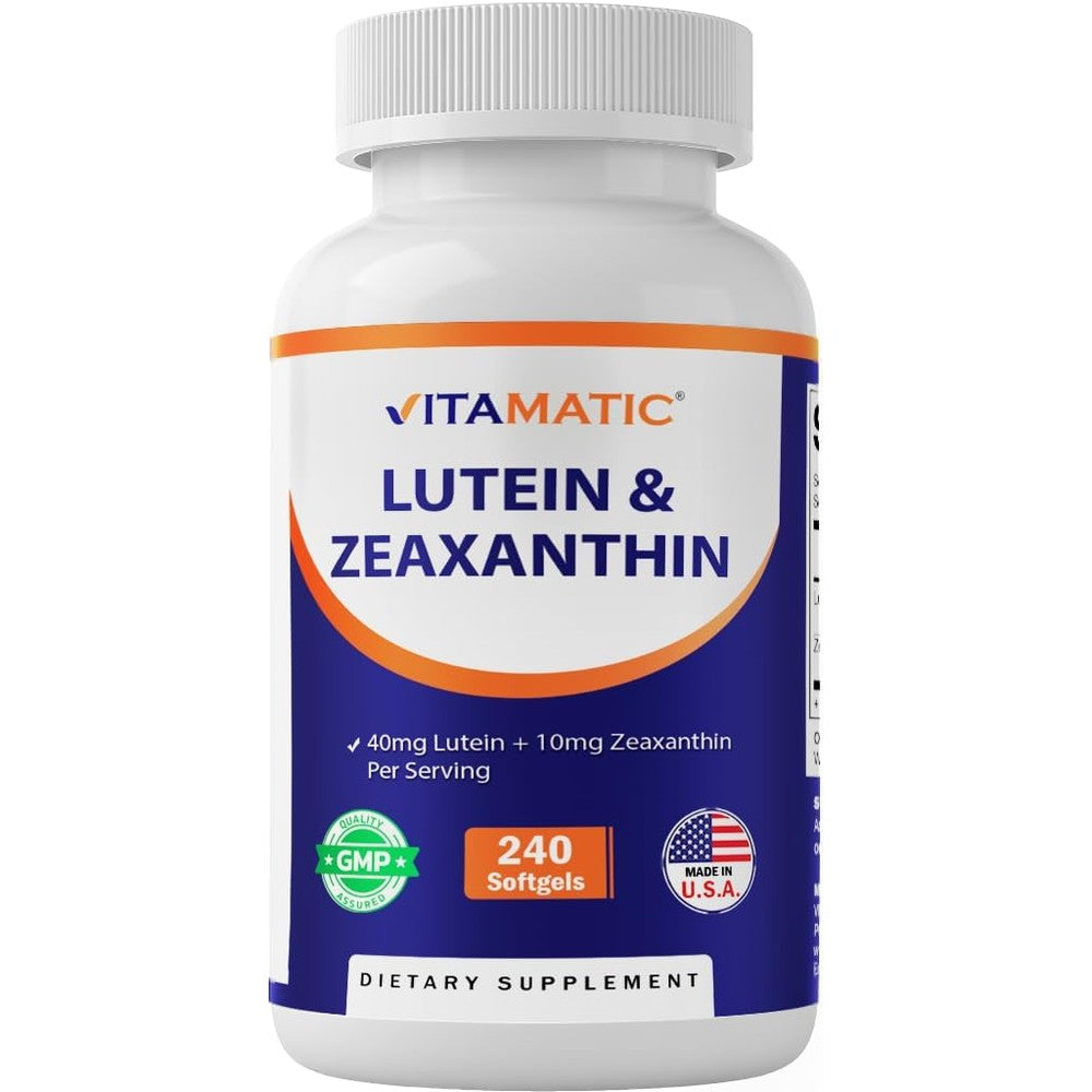 Vitamatic Lutein 40mg with Zeaxanthin 10mg bottle front view