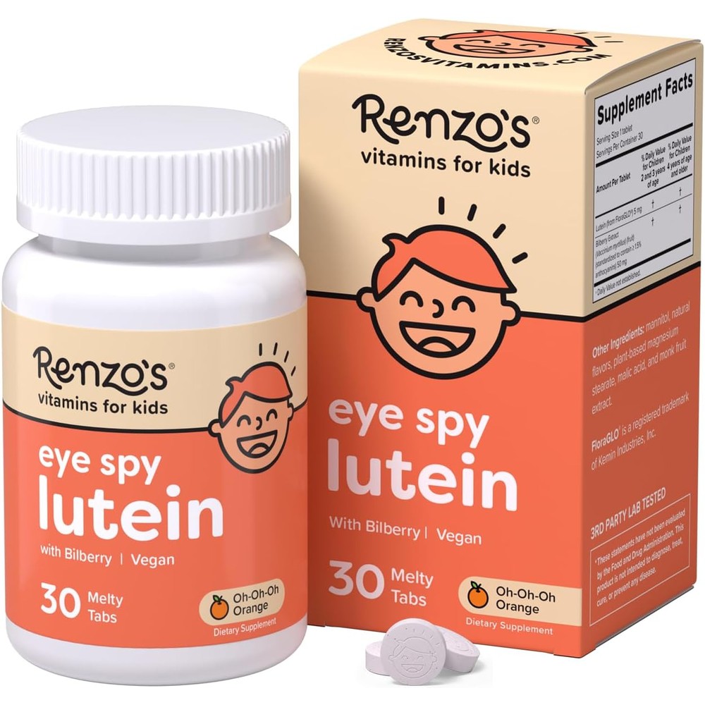 Renzo's Eye Spy Lutein with Bilberry Extract bottle front view