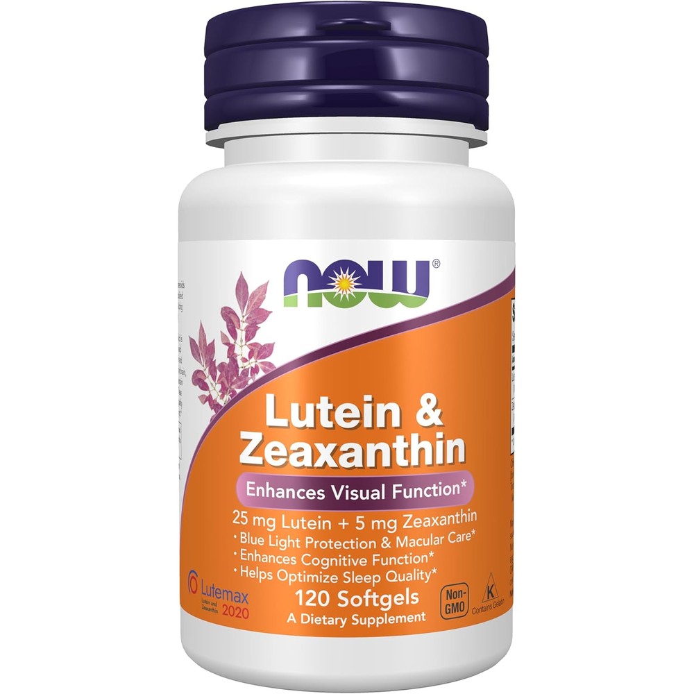 Now Foods Lutein and Zeaxanthin 120 softgels front view
