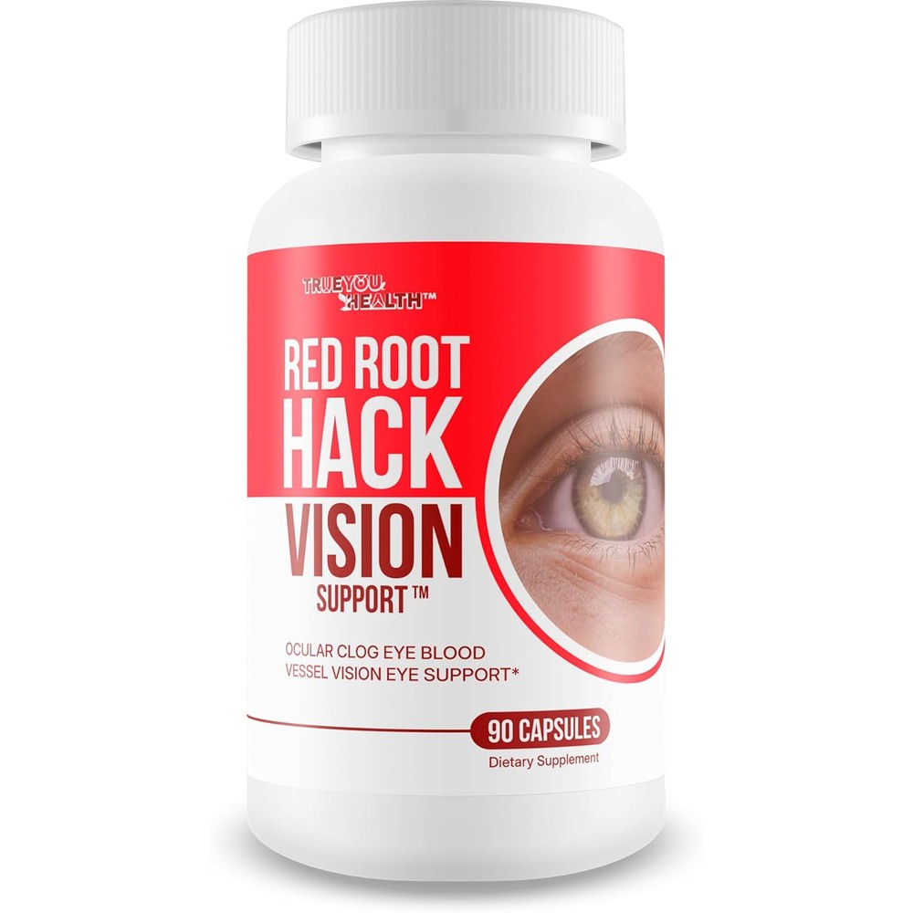 True You Health Red Root Hack Vision Supplement front bottle view
