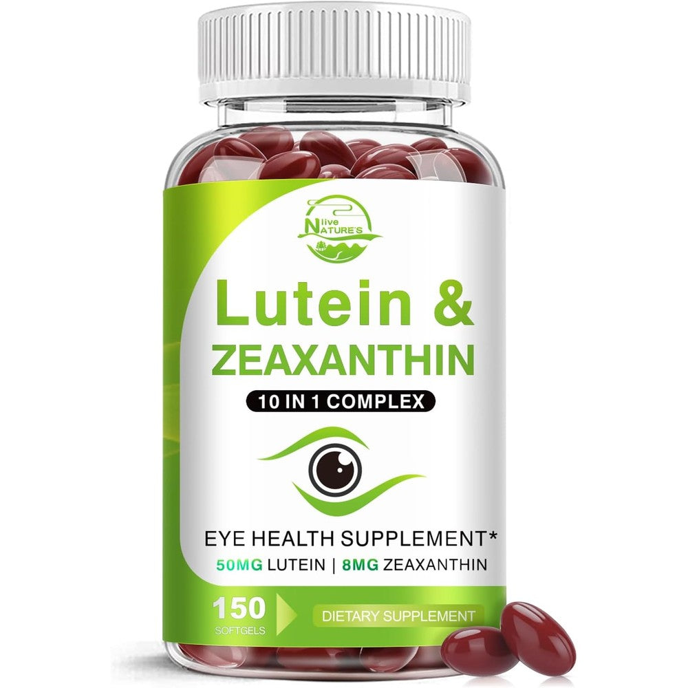Nature's Live Lutein and Zeaxanthin front bottle view for eye health