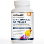 Megacephalus VisioVance 15 in 1 Advanced Eye Formula bottle front view supplement