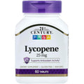 21st Century Lycopene 25 mg Tablets front view bottle antioxidant supplement
