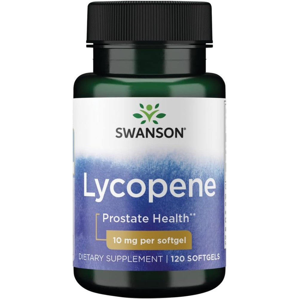 Swanson Lycopene 10 Milligrams 120 Softgels bottle front view authentic antioxidant supplement