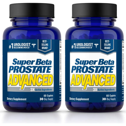 New Vitality Super Beta Prostate Advanced 120 caplets front view bottle packaging