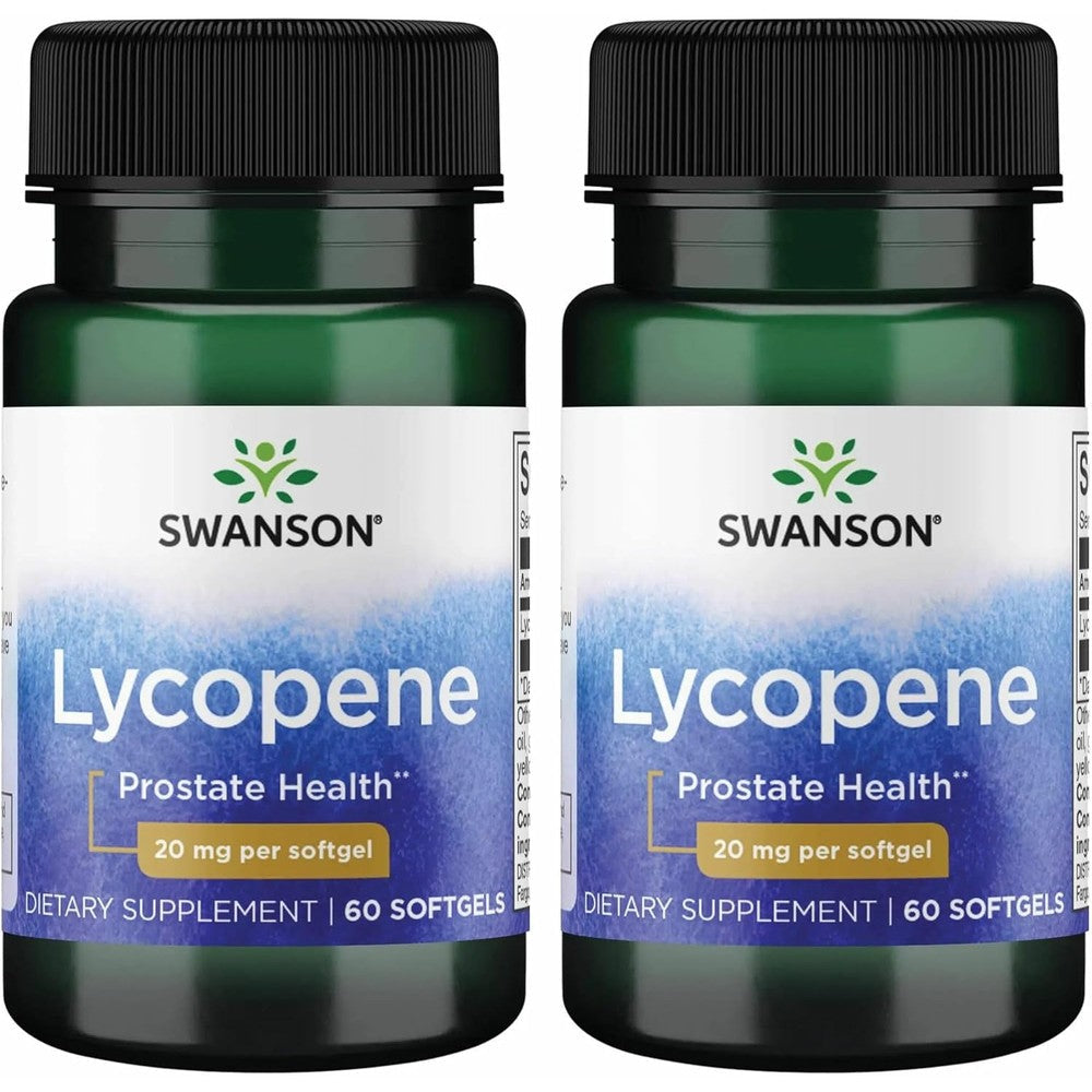 Swanson Lycopene prostate and heart health softgels front view bottle container