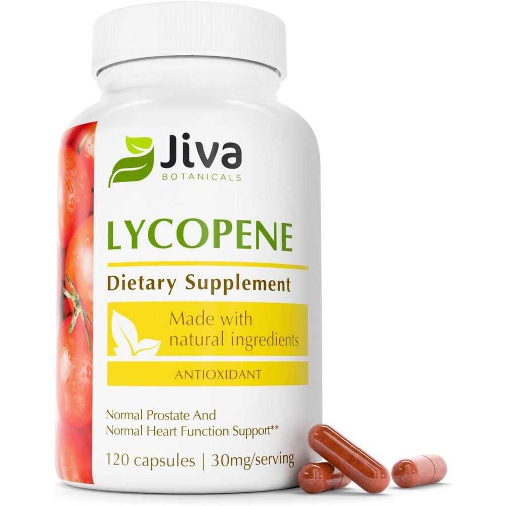 Jiva Botanicals Lycopene 120 Capsules front view bottle packaging