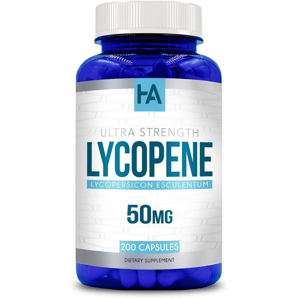 Healing Awakening ultra strength lycopene 50mg front view bottle packaging