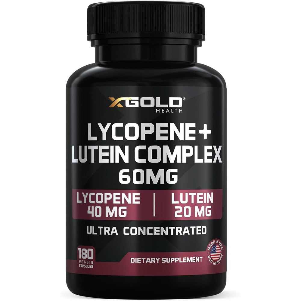 X Gold Health Lycopene And Lutein front view bottle package