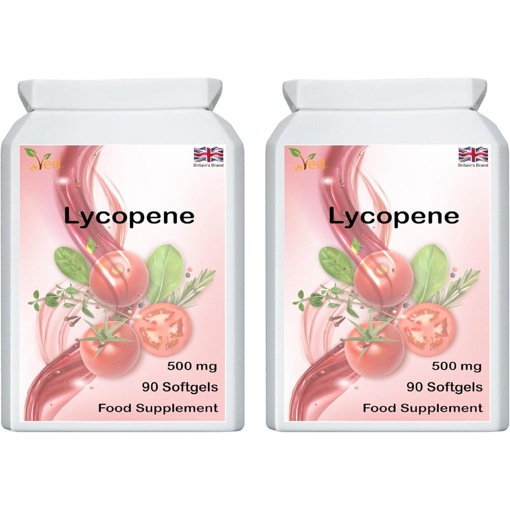 Ved Health Care Lycopene 500 mg softgels front view packaging