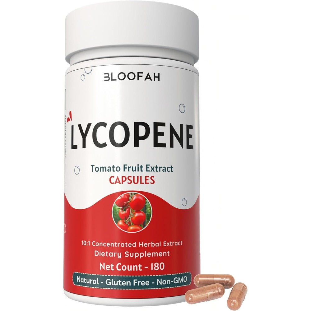 Bloofah Lycopene Tomato Extract Capsules front view bottle packaging