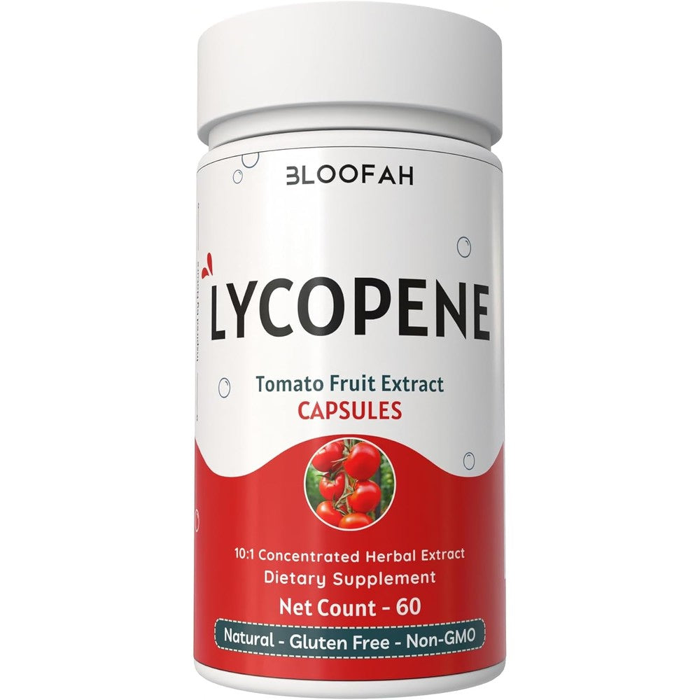 Bloofah Lycopene Supplements for Men 500mg front bottle label view