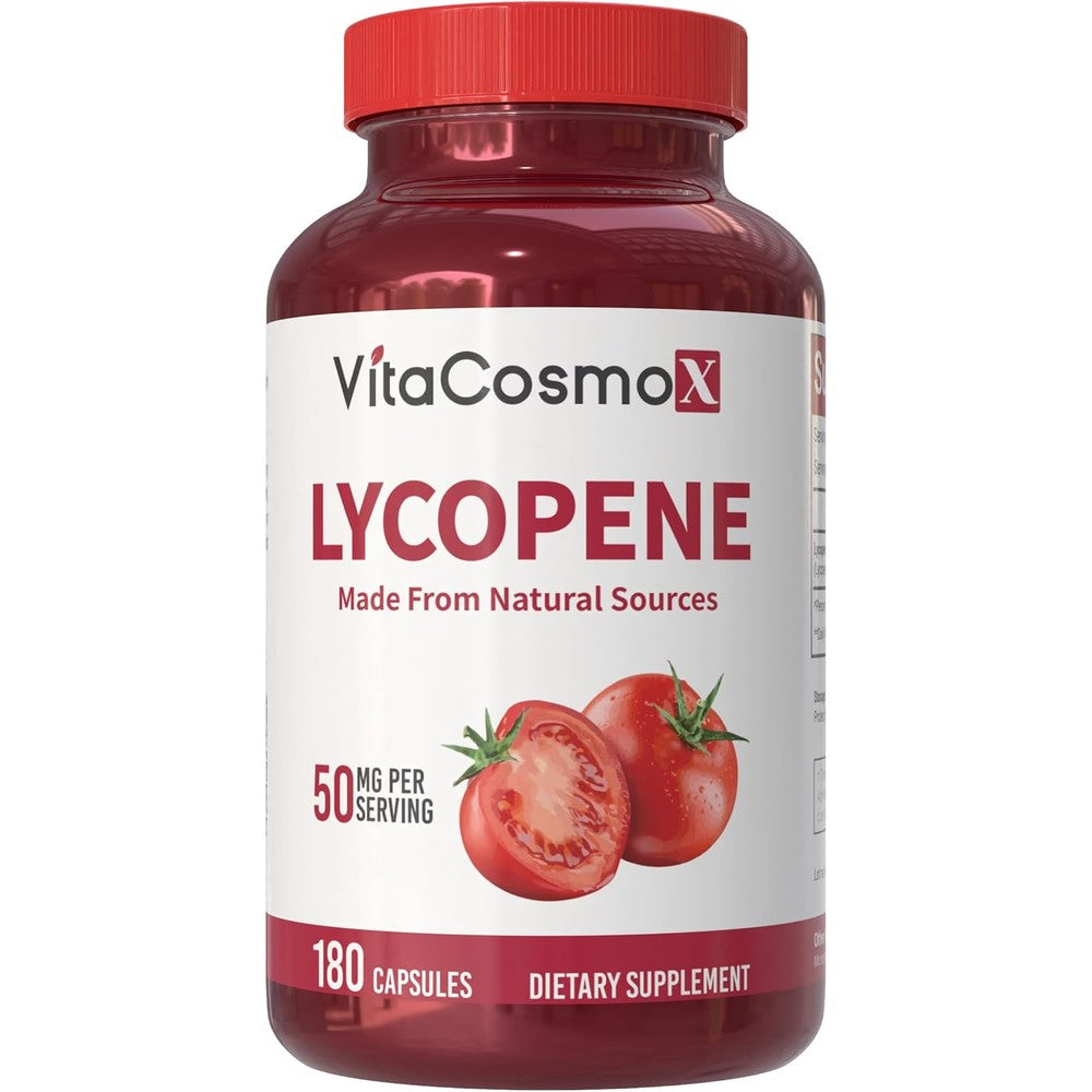 VitaCosmoX Lycopene 50mg vegan capsules front view packaging