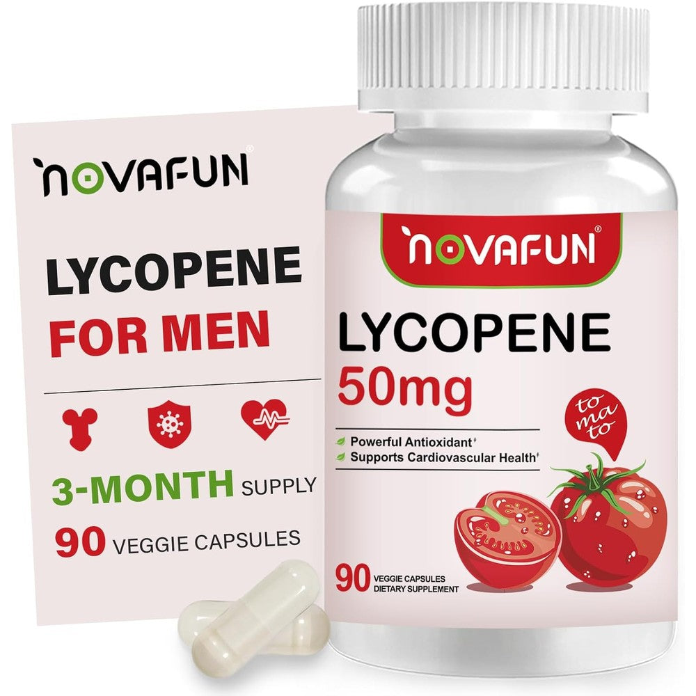 Novafun Lycopene 50mg supplements front view bottle
