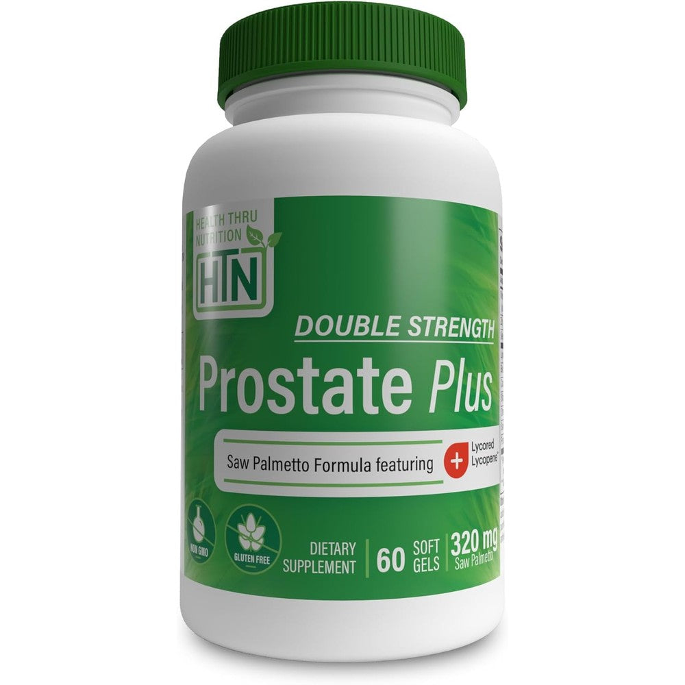 Health Thru Nutrition Prostate Plus Double Strength front bottle view for men's health support