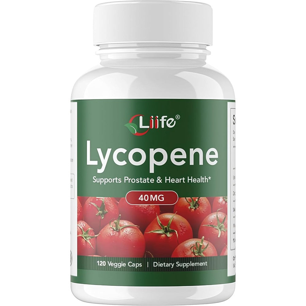 LIIFE Lycopene 40mg dietary supplement front bottle view