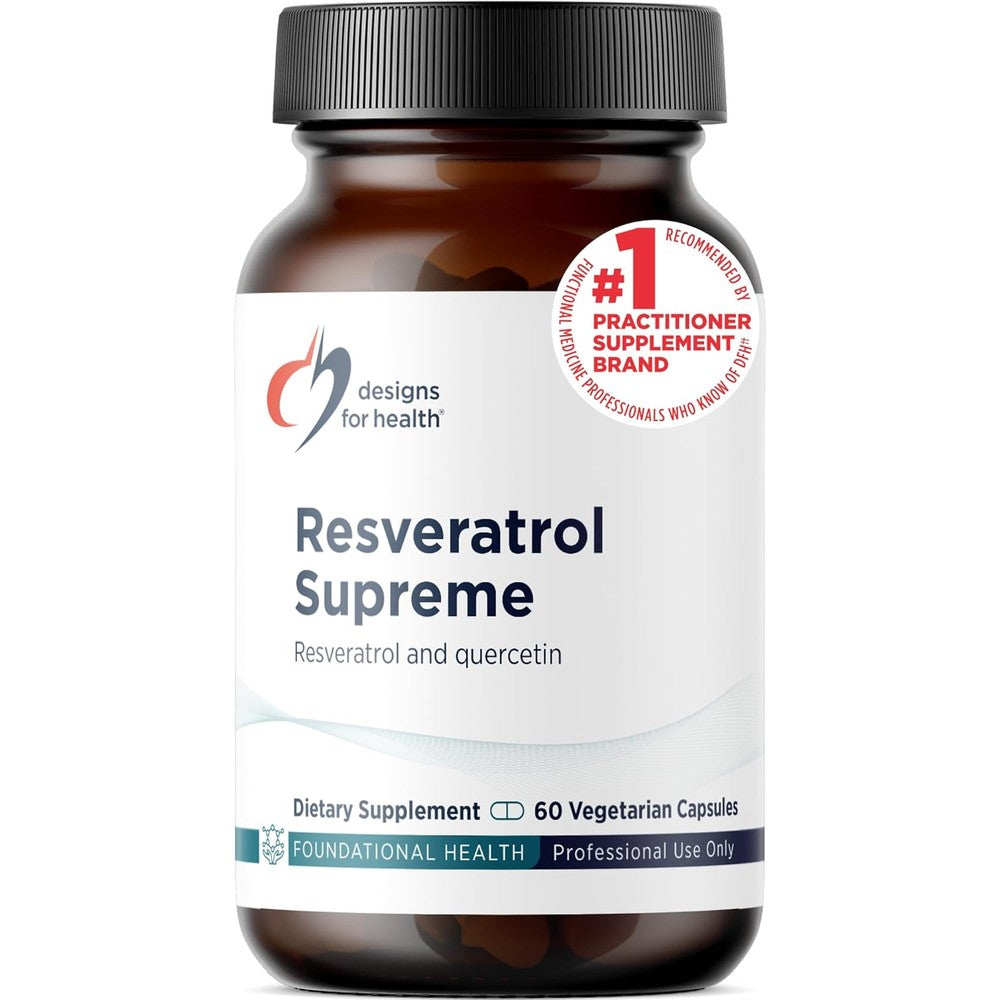 Designs for Health Resveratrol Supreme front bottle view
