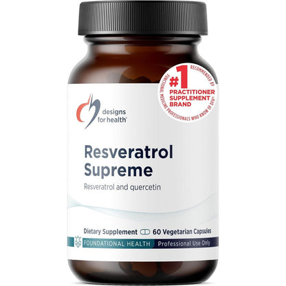 Designs for Health Resveratrol Supreme front bottle view