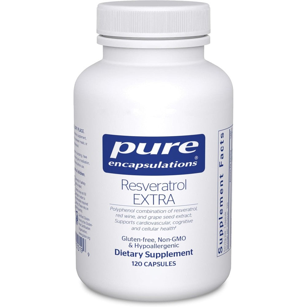 Pure Encapsulations Resveratrol Extra 100mg front view