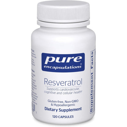 Pure Encapsulations Resveratrol 120 capsules bottle front view