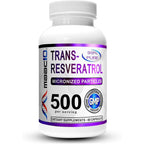 Maac10 Trans Resveratrol 500 Milligrams Supplement front view bottle packaging