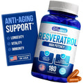 We Like Vitamins Resveratrol 1000mg Veggie Capsules bottle front view
