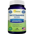 Asquared Nutrition Nicotinamide With Resveratrol front view bottle packaging