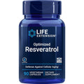 Life Extension Optimized Resveratrol 90 Vegetarian Capsules front view bottle