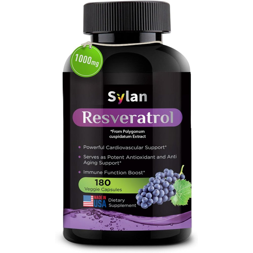 Sylan Resveratrol Supplement 1000mg bottle front view