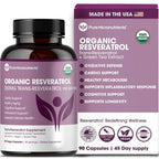 Pure Micronutrients Organic Resveratrol front view bottle and box packaging