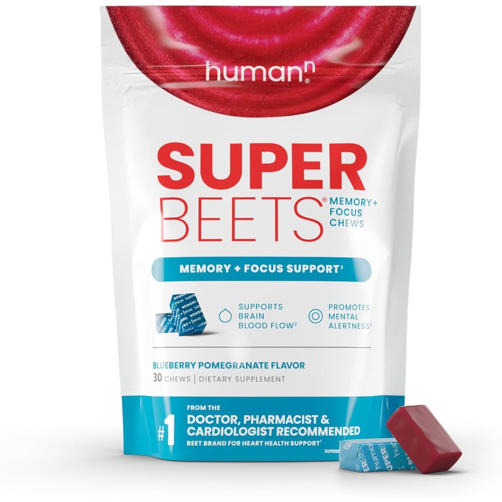 Humann Superbeets Memory And Focus Chews front view product packaging