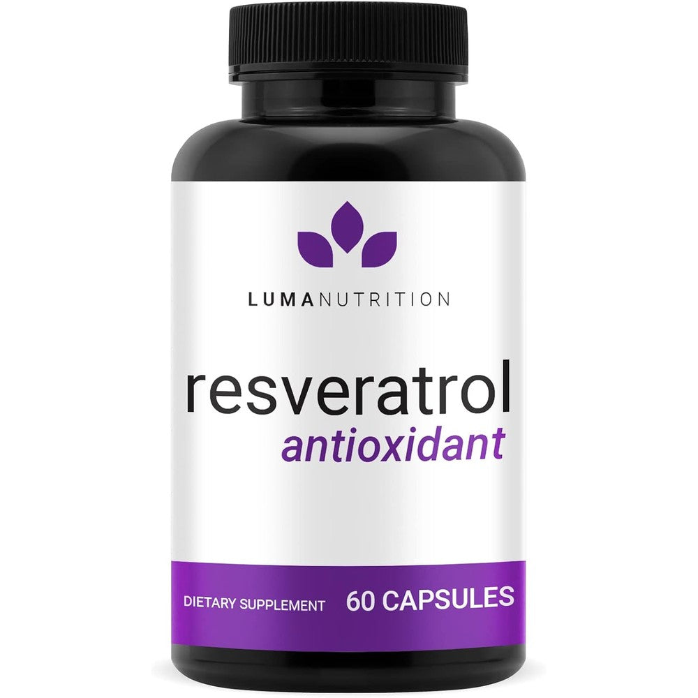 Luma Nutrition High Purity Resveratrol Supplement front bottle view