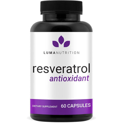 Luma Nutrition High Purity Resveratrol Supplement front bottle view